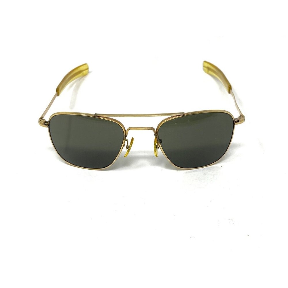 American Optical AO 5 1/2 Gold 1/10 12K GF Vintage Aviator Sunglasses Pilot